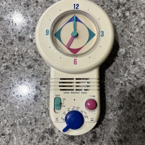 Vintage 90s Water Resistant Clock Radio Shower