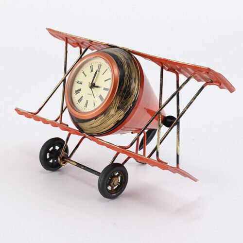 Vintage Airplane Desk Decor Clock Practical Comfortable Decoration