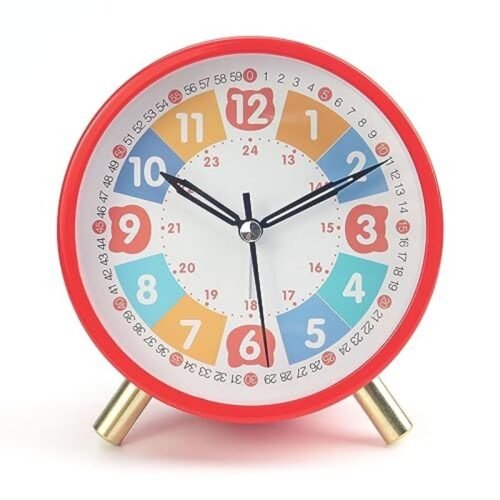 Vintage Alarm Clock 4.5" Bedside Analog Clock Bedroom desk Backlight kid Adult