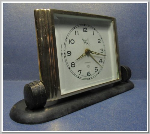 Vintage alarm clock, Slava Pioneer, mechanical wind up clock, soviet USSR 1963