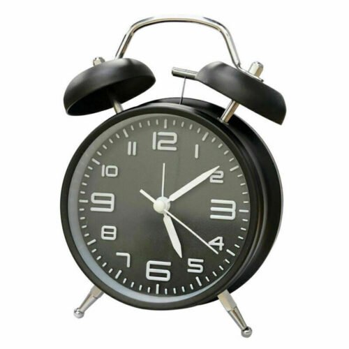 Vintage Alarm Clock Twin Bell Extra Loud Battery Classic Backlight Bedroom Decor
