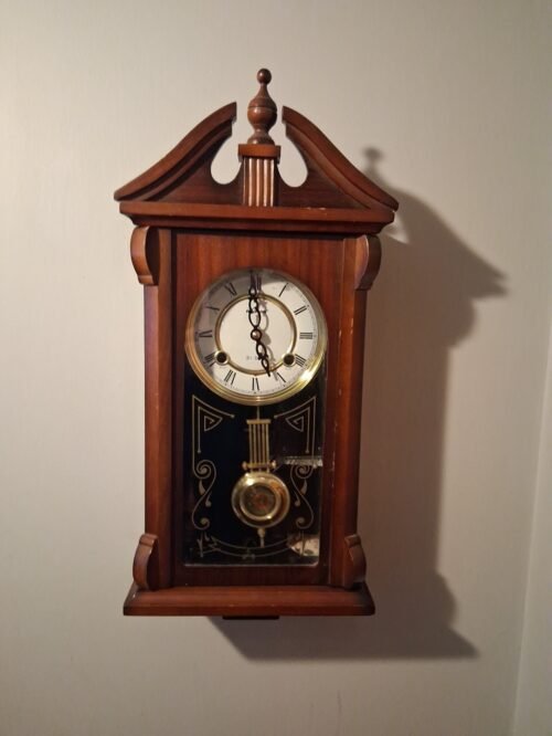 Vintage Alaron 31 Day Pendulum Wall Clock With Key C-246 Korea. Beautiful