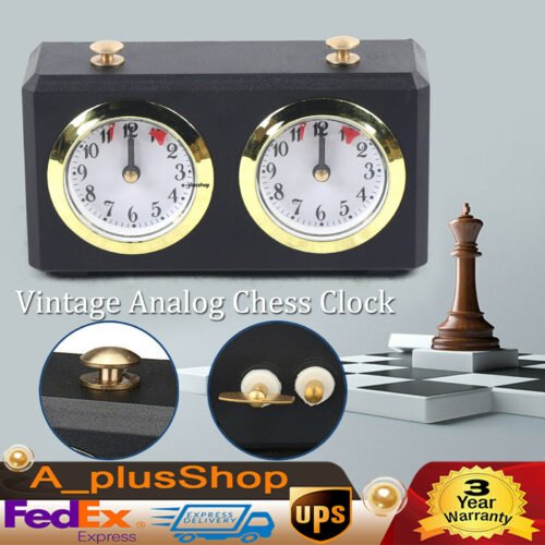 Vintage Analog Chess Clock W/ Alarm Chinese Chess Timer I-GO Game Competition
