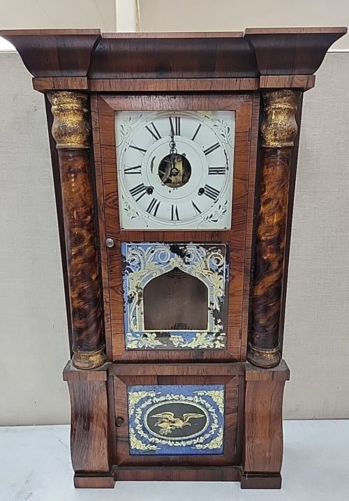 Vintage Antique Seth Thomas 32" Tall Column Mantel Clock
