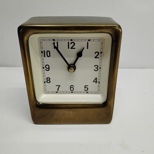 Vintage ANTON Brass Desktop / Tabletop Quartz Clock