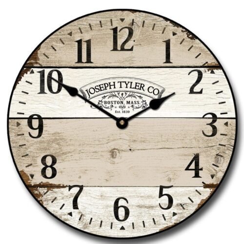 Vintage Barn wood Wall Clock Whisper Quiet, Lifetime Warranty, 8 sizes
