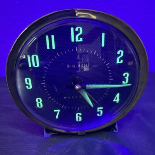 Vintage Big Ben Westclox Alarm Clock 75-102 4A Clock & Alarm Works! GLOWS SPICY