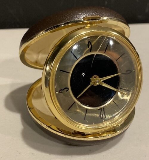 Vintage Bold And Beautiful Elgin Wind Up Travel Alarm Clock
