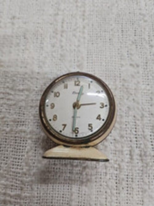 Vintage Bradley Brass Winding Alarm Clock Made In West Germany Works