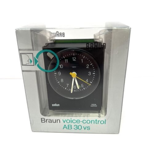 Vintage Braun AB 30 vs Voice Control Travel Alarm Clock NOS In Box Made Germany