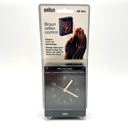 Vintage Braun Reflex Control Travel Alarm Clock AG 4751 AB35 RS Made in Germany