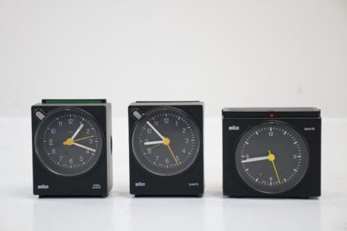 Vintage Braun travel alarm clock lot German made