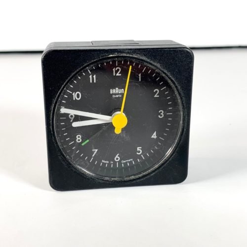 Vintage Braun Type 3855/AB1A Classic Analogue Travel Clock Compact Quartz German