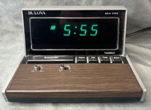 Vintage Bulova Alarm Clock Digital Model B-5018 Works Retro