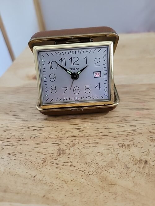 VINTAGE Bulova Travel Alarm Clock