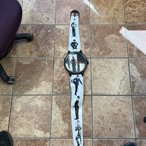 Vintage Charlie Chaplin Wristwatch Wall Clock Lutong 44” Oversized Watch Decor