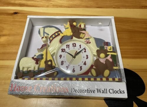Vintage Childrens Room Decorative Wall Clock Animals Home Creations New Sealed