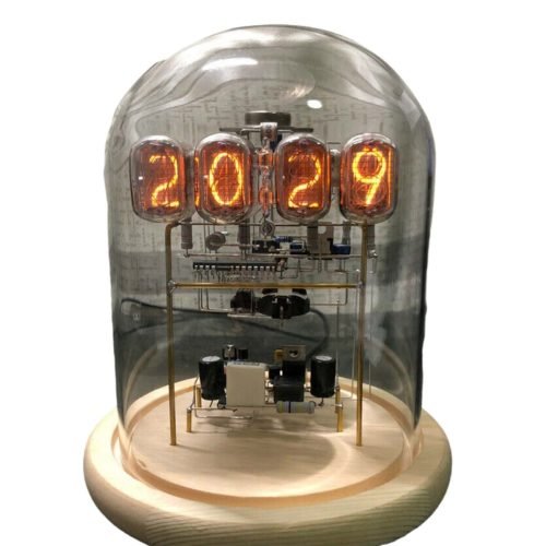 Vintage Classic IN-12 Nixie Tube Clock Kit DIY/Round Glass Case/UnassembledJJ