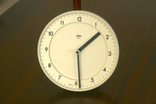 Vintage Clock, Braun 4780, ABK 20, Wall clock, stylish, 1980s, Lubs, Ram
