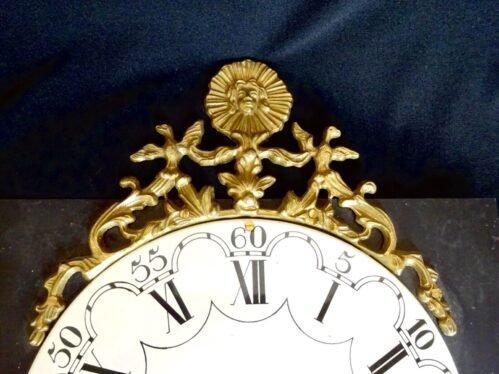 Vintage Clock French Wall Decor Face Bronze Birds Belle Epoch Antique Salvage.