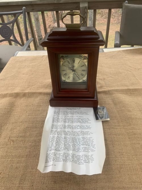 Vintage Cooper Quartz Classics Mantle Clock, Solid Wood, with Chime