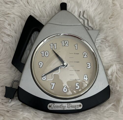 Vintage Country Breeze COFFEE POT PERCOLATOR Shape WALL CLOCK Works