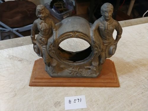 VINTAGE cowboy & cowgirl CLOCK CASE