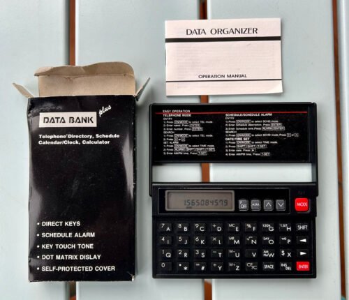 Vintage Data Bank Plus DB50F Tel, Memo, Clock Pocket Size | Tested & Working