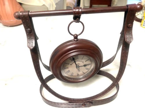 VINTAGE DESK CLOCK BY COLONIAL CLOCK CO 1870 WORKING