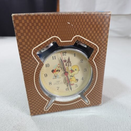 Vintage Diamond Alarm Clock Art No 8108 Shanghai China Chick Bird Cartoon Boxed