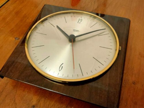 Vintage Diehl electromechanic wall clock Made in Germany 1960s