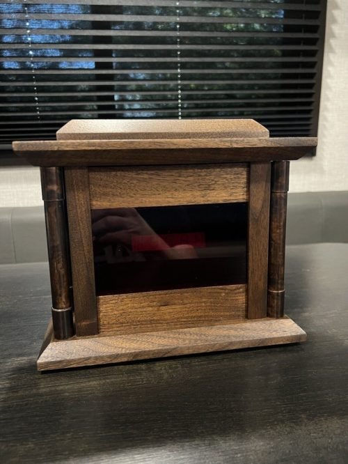 Vintage Digital Electric Mid Century Desk Mantle Clock Modern Decor Walnut