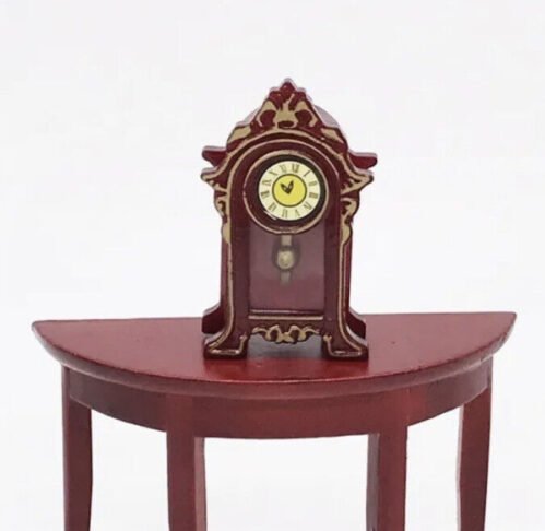 Vintage Dollhouse Miniature Classic Desk Table Mantle Clock 1:12 Toy Home Decor