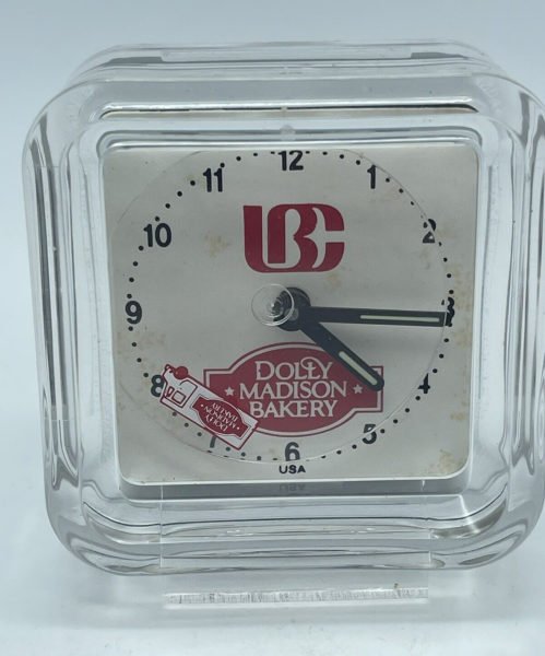 Vintage Dolly Madison Collectors Desk Clock Works ~Second hand does not UNIQUE!!