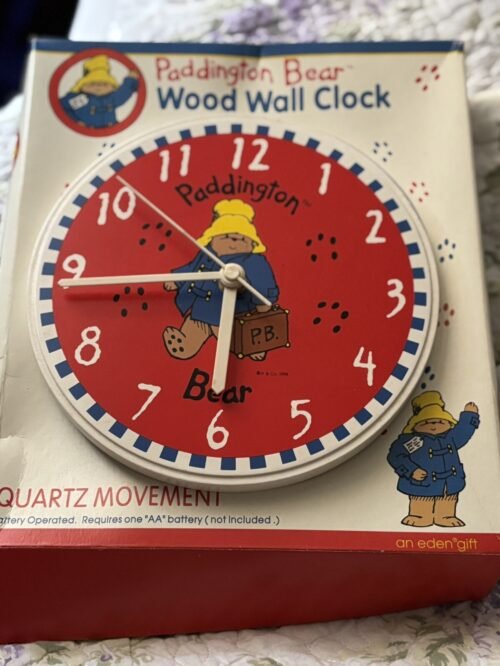 Vintage Eden Paddington Bear Wall Clock Rare In Box !