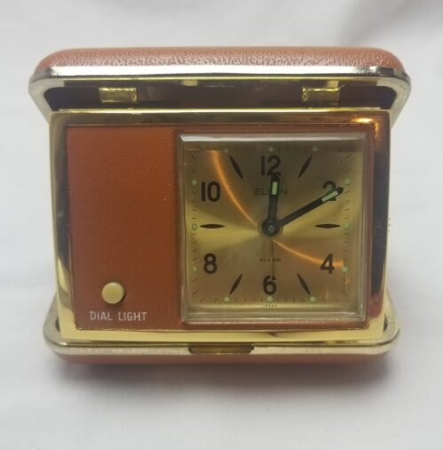 Vintage Elgin Dial Light Orange Rare Alarm Clock