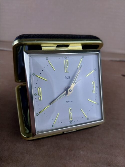 Vintage Elgin Travel Alarm Clock Made In Japan