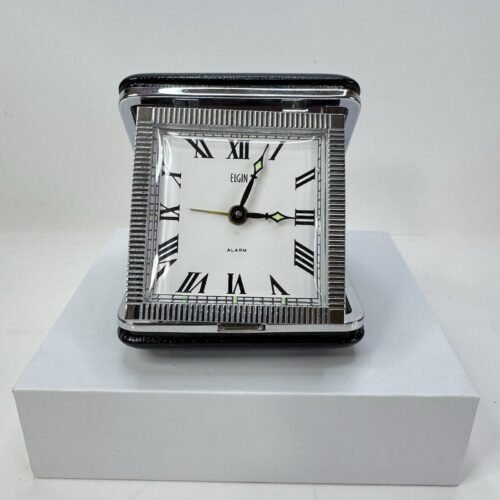 Vintage Elgin Travel Alarm Clock Made In Japan - Keeps Time, No Alarm