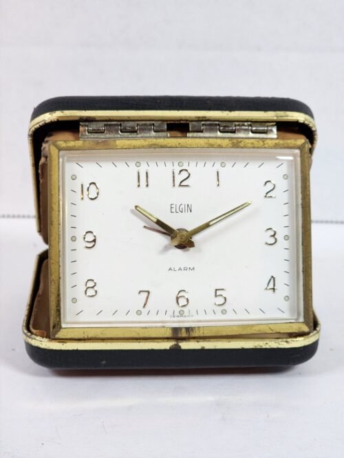 Vintage Elgin Travel Alarm Clock. Working Condition.
