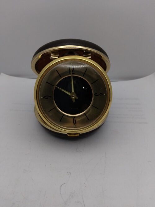 Vintage Elgin Wind Up Travel Alarm Clock