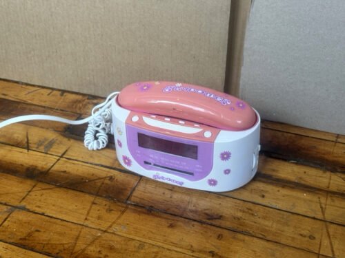 Vintage Emerson Girlpower Telephone Alarm Clock AM FM Radio Tested Works