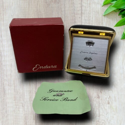 Vintage Endura Digitime Unusual Travel Alarm Clock #63 Original Box Works Japan