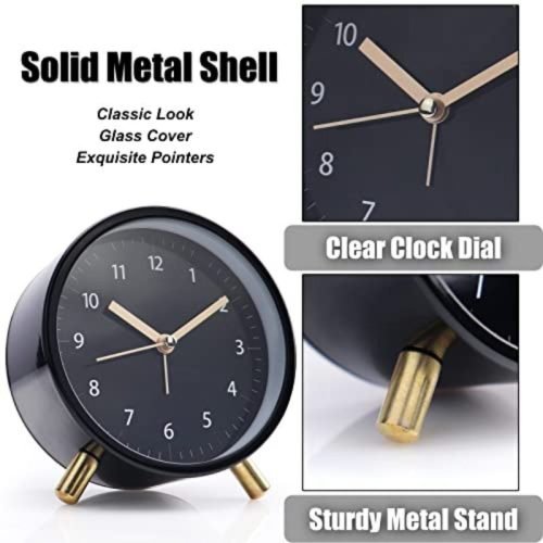 Vintage Extra Loud Alarm Clock Twin Bell Battery Analogy Backlight Bedroom Desk