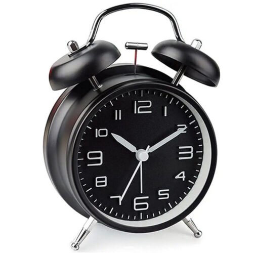 Vintage Extra Loud Alarm Clock Twin Bell Battery Analogy Backlight Bedroom Desk