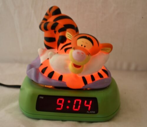 Vintage Fantasma Tigger Digital Alarm Clock & Night Light Tested & Works
