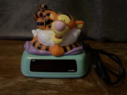 Vintage Fantasma Tigger Digital Blue Alarm Clock with Night Light Tested & Works