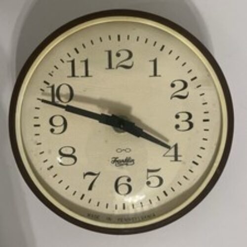 Vintage Franklin Instruments Model N-8-A School Classroom Wall Clock Made in USA