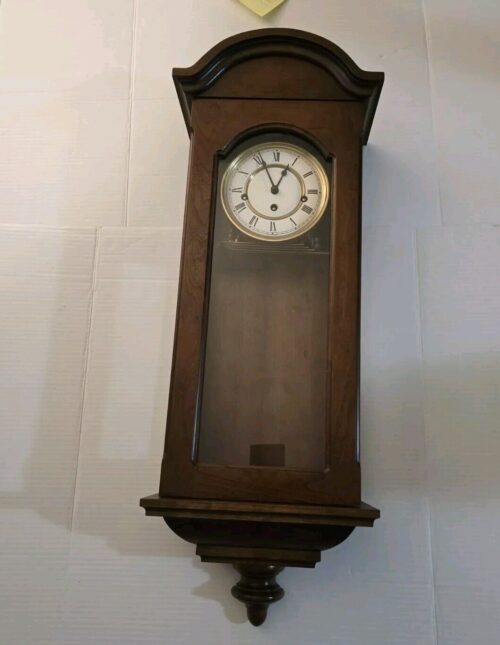 Vintage Franz Hermle 8 Day,Key Wound Wall Clock, Chimes 341 021