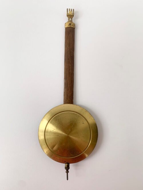 Vintage french german clock carillon pendulum brass round bob
