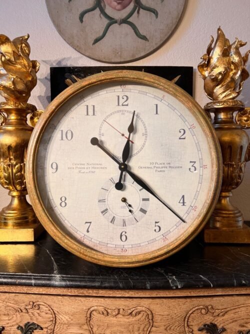 Vintage French Provincial Style Painted Round Wall Clock